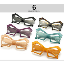 Load image into Gallery viewer, Irregular Glasses Frame Women Men Oversized Cat Eye Frame Flat Glasses Female Glasses Can Wear Myopia Glasses UV400