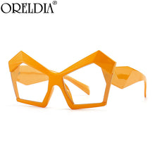 Load image into Gallery viewer, Irregular Glasses Frame Women Men Oversized Cat Eye Frame Flat Glasses Female Glasses Can Wear Myopia Glasses UV400