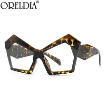 Load image into Gallery viewer, Irregular Glasses Frame Women Men Oversized Cat Eye Frame Flat Glasses Female Glasses Can Wear Myopia Glasses UV400