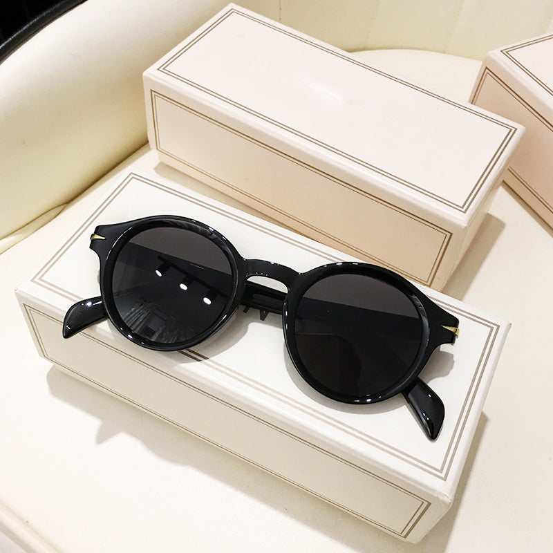 Jelly Green Round Sunglasses Women 2023 Brand Designer Rivets Oval Men Sun Glasses Retro 90s Small Shades Eyewear Oculos