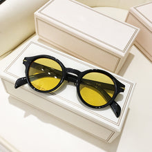 Load image into Gallery viewer, Jelly Green Round Sunglasses Women 2023 Brand Designer Rivets Oval Men Sun Glasses Retro 90s Small Shades Eyewear Oculos
