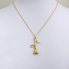 Load image into Gallery viewer, Fashion Jewelry Collier Pink Gold Rose Statement Pendant Necklace Women&#39;s Beauty and Beast Jewelry Lovers Gifts 4CND24