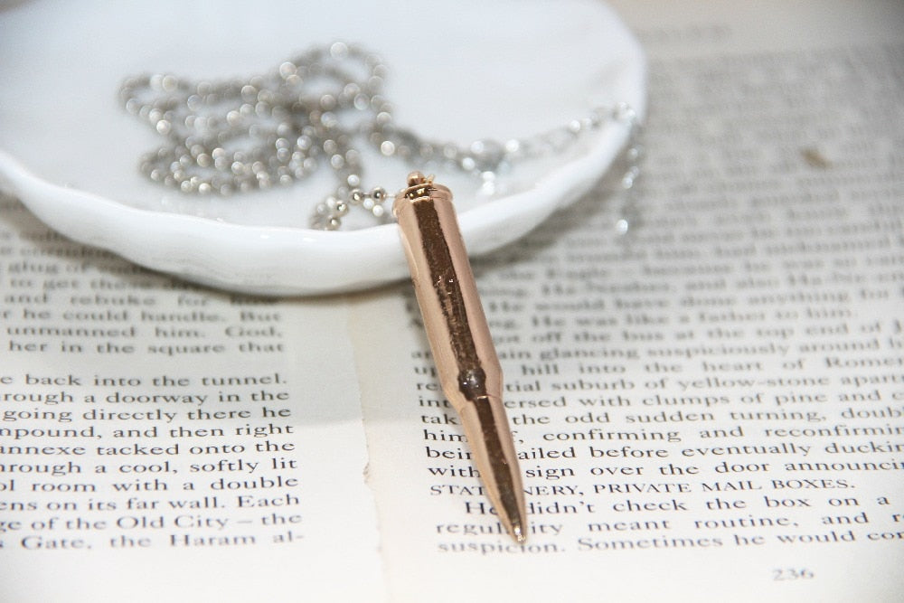 Fashion Jewelry Gold Charm Bullet Necklace For Men