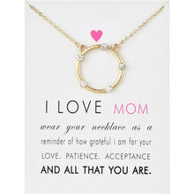 Carica l&#39;immagine nel visualizzatore di Gallery, Gioielli di moda Collana con ciondolo con ciondolo I Love Mom Halo per donna 