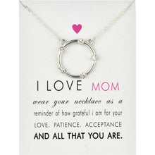 Carica l&#39;immagine nel visualizzatore di Gallery, Gioielli di moda Collana con ciondolo con ciondolo I Love Mom Halo per donna 