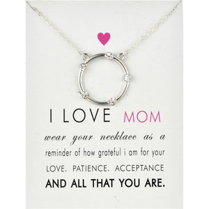 Gioielli di moda Collana con ciondolo con ciondolo I Love Mom Halo per donna 