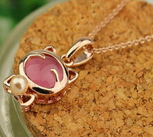 Load image into Gallery viewer, Fashion Jewelry Lucky Cat Bohemian Statement Necklace Cat Eye Stone Pendant Necklace Female Elegant Necklace