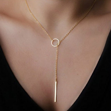Fashion Jewelry Pendant Gold Necklace Female Bohemian Ladies Necklace Round Necklace Metal Short Necklace