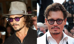 Johnny Depp Lemtosh Style Round Sunglasses Transparent Tint Ocean Lens Brand Design Show Sun Glasses Oculos De Sol 1932