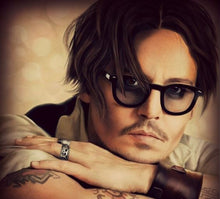 Load image into Gallery viewer, Johnny Depp Style Round Sunglasses Clear Tinted Lens Brand Design Party Show Sun Glasses Oculos De Sol