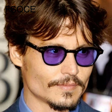 Johnny Depp Style Round Sunglasses Clear Tinted Lens Brand Design Party Show Sun Glasses Oculos De Sol