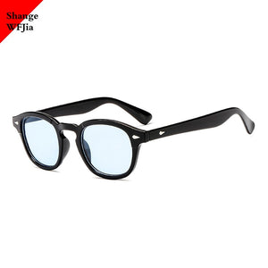 Johnny Depp Style Round Sunglasses Clear Tinted Lens Brand Design Party Show Sun Glasses Oculos De Sol UV400