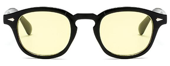 Johnny Depp Style Round Sunglasses Clear Tinted Lens Brand Design Party Show Sun Glasses Oculos De Sol