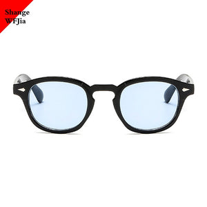Johnny Depp Style Round Sunglasses Clear Tinted Lens Brand Design Party Show Sun Glasses Oculos De Sol UV400