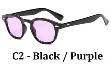 Load image into Gallery viewer, Johnny Depp Sun Glasses Men/Women Brand Design Flat lenses Party Show Eyewear Retro Rivet Style Round Oculos de sol Male