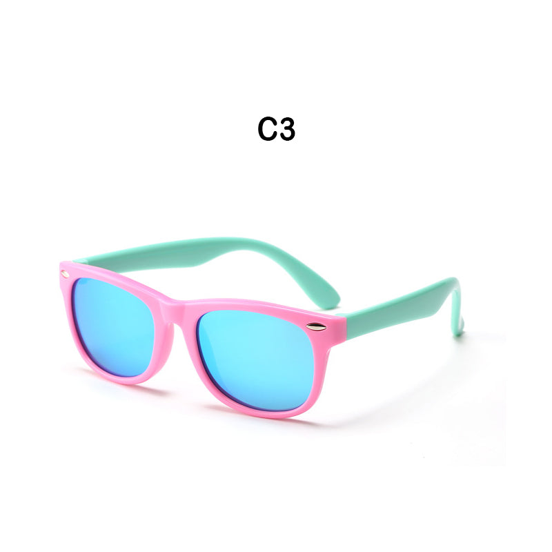 Kids Sunglasses Children Polarized Sun Glasses Boys Girls Glasses Silicone Safety Baby Shades UV400 Eyewear Age 3-12