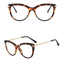 Load image into Gallery viewer, Ladies Cat Eye Sunglasses Oversized Frame Optical Reading Glasses Computer Game Protection Glasses Anti-blue Light UV400