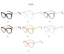 Load image into Gallery viewer, Ladies Cat Eye Sunglasses Oversized Frame Optical Reading Glasses Computer Game Protection Glasses Anti-blue Light UV400