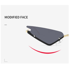 Load image into Gallery viewer, Ladies Diamond Half Frame Sunglasses Ladies UV400 Protective Glasses