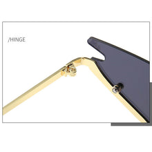 Load image into Gallery viewer, Ladies Diamond Half Frame Sunglasses Ladies UV400 Protective Glasses