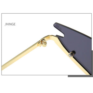 Ladies Diamond Half Frame Sunglasses Ladies UV400 Protective Glasses