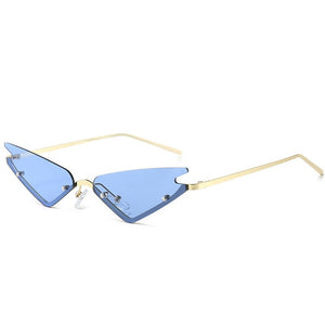 Ladies Diamond Half Frame Sunglasses Ladies UV400 Protective Glasses