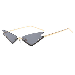 Ladies Diamond Half Frame Sunglasses Ladies UV400 Protective Glasses