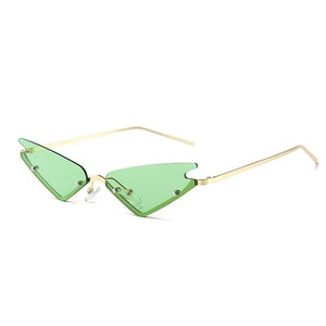 Ladies Diamond Half Frame Sunglasses Ladies UV400 Protective Glasses