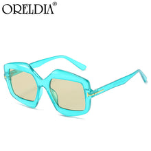 Load image into Gallery viewer, Ladies Sunglasses Square Big Frame Letter Glasses Trend Men&#39;s Gradient Lens Black Green Brown Sunglasses 2023 Hot