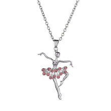Load image into Gallery viewer, Fashion Lady Ballerina Pendant Necklace Rhinestone Charm Jewelry Xmas Gift