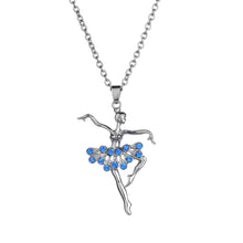 Load image into Gallery viewer, Fashion Lady Ballerina Pendant Necklace Rhinestone Charm Jewelry Xmas Gift