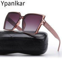 Load image into Gallery viewer, Large Frame Square Sunglasses Women 2023  Designer Trendy Letter Sun Glasses Female Classic Black Shades No Box