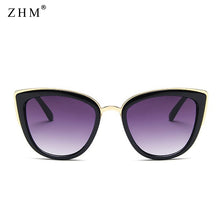 Load image into Gallery viewer, Leopard Cat Eye Sunglasses Lady Retro Gradient Sunglasses pc Metal Frame Classic Style Woman Sunglasses UV400