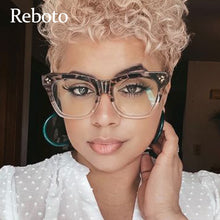 Load image into Gallery viewer, Leopard Eyeglasses Frames For Women Vintage Square Flower Female Glasses Frame Transparent Eyewear