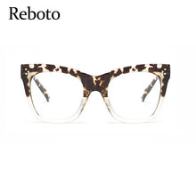 Load image into Gallery viewer, Leopard Eyeglasses Frames For Women Vintage Square Flower Female Glasses Frame Transparent Eyewear