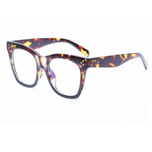Load image into Gallery viewer, Leopard Eyeglasses Frames For Women Vintage Square Flower Female Glasses Frame Transparent Eyewear
