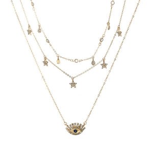 Fashion Long Necklaces 2018 Summer New Bohemia Style Gold Silver Color Star Moon Necklace Women Boho Pendants Choker Jewelry G2