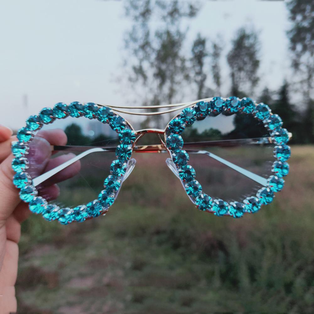 Crystal Sunglasses Women 2023 Sunglasses Men  Rhinestone Street Eyewear Shades oculos sol feminino