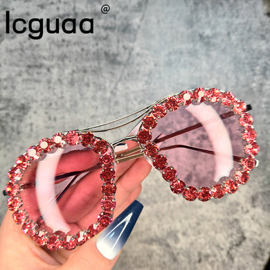 Crystal Sunglasses Women 2023 Sunglasses Men  Rhinestone Street Eyewear Shades oculos sol feminino