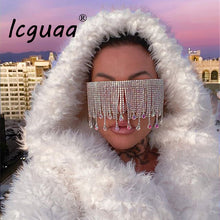 Load image into Gallery viewer, Full Diamond Tassel Sunglasses Men Colorful Glasses Crystal Design Steampunk Windproof Sun Glasses Women