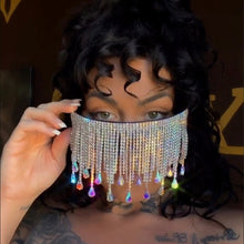 Load image into Gallery viewer, Full Diamond Tassel Sunglasses Men Colorful Glasses Crystal Design Steampunk Windproof Sun Glasses Women