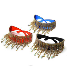 Load image into Gallery viewer, Full Diamond Tassel Sunglasses Men Colorful Glasses Crystal Design Steampunk Windproof Sun Glasses Women