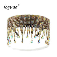 Load image into Gallery viewer, Full Diamond Tassel Sunglasses Men Colorful Glasses Crystal Design Steampunk Windproof Sun Glasses Women