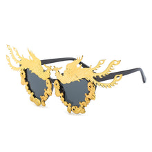 Load image into Gallery viewer, Phoenix Sunglasses women Unique Colorful Gold Punk Sun Glasses Female Eyeglasses