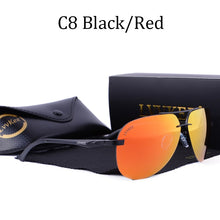 Load image into Gallery viewer, Polarized Men Rimless Sunglasses Pilot women Aluminum Magnesium alloy Brand Designer Polarized male Blue Aviation