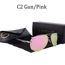 Load image into Gallery viewer, Polarized Men Rimless Sunglasses Pilot women Aluminum Magnesium alloy Brand Designer Polarized male Blue Aviation