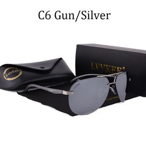 Polarized Men Rimless Sunglasses Pilot women Aluminum Magnesium alloy Brand Designer Polarized male Blue Aviation