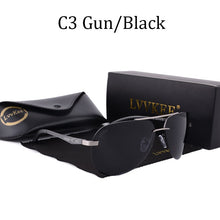 Load image into Gallery viewer, Polarized Men Rimless Sunglasses Pilot women Aluminum Magnesium alloy Brand Designer Polarized male Blue Aviation