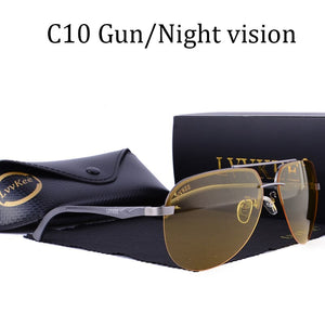 Polarized Men Rimless Sunglasses Pilot women Aluminum Magnesium alloy Brand Designer Polarized male Blue Aviation