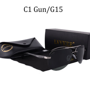 Polarized Men Rimless Sunglasses Pilot women Aluminum Magnesium alloy Brand Designer Polarized male Blue Aviation